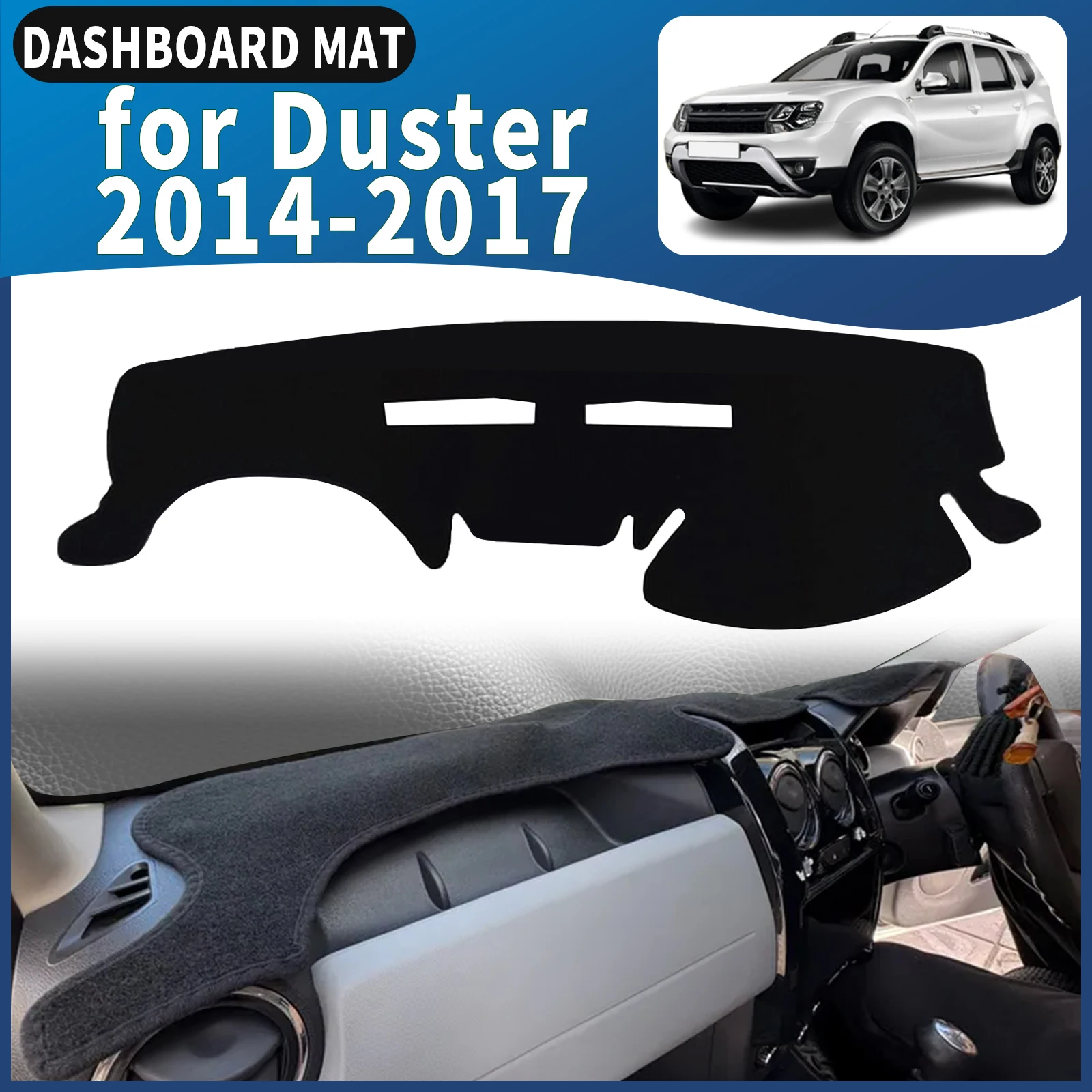 

for Renault Duster Dacia Duster 2017-2014 Dashboard Cover Sunshade Anti‑Slip Dash Carpet Protector Interior Parts Accessories