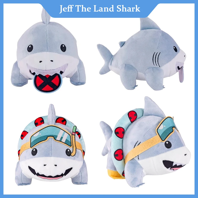 Cute Jeff Plush doll Jeff The Land Shark Plushie Cartoon Shark Online Star Soft Stuffed Home Decor Pillow Doll custom Gift