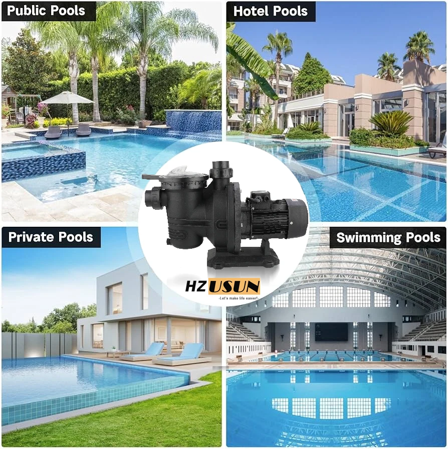 2HP DC Solar Inground Swimming Pool Filter Pump Motors Quality Solar Powered Salt Water Pool Cleaning Pump with Strainer Basket