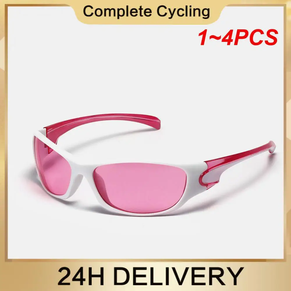 1~4PCS Fashion Sun Glasses Uv400 Men Female Eyewear Sunglasses Women Sunglasses Windproof Summer Punk Sunglasses Retro Cycling