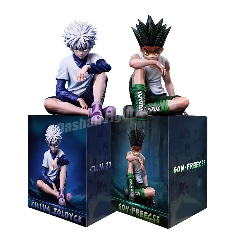 

PG Hunter×Hunter GON FREECSS Killua Zoldyck Фигурка Лапша Стопер Аниме Killua Фигурка Статуя Автомобильные Украшения ПВХ Модель Игрушки