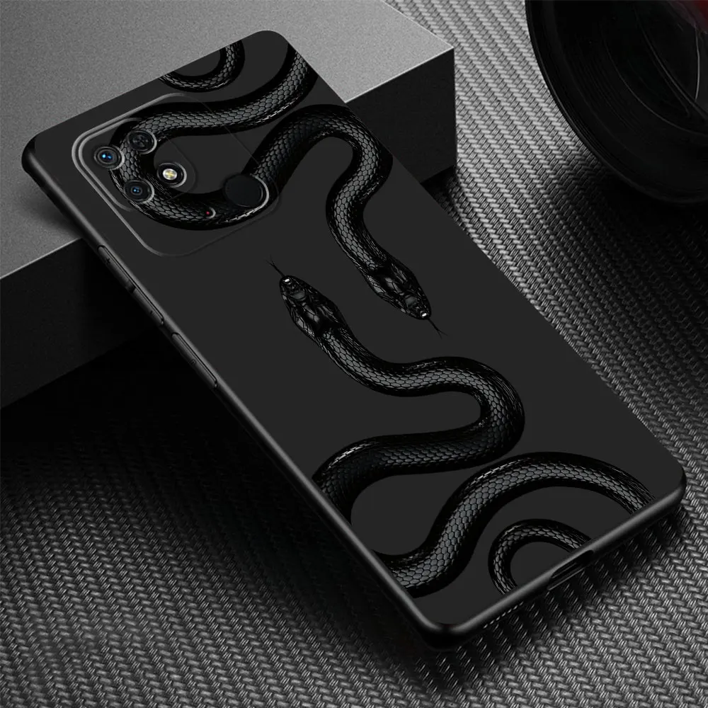 Snake Rose Skull Blvck Silicone Case for Xiaomi Redmi Note 12 9S 11S 11 Pro 10 13 10S 12S 8T 9T 9 8 7 10 Pro 12 Pro Cover