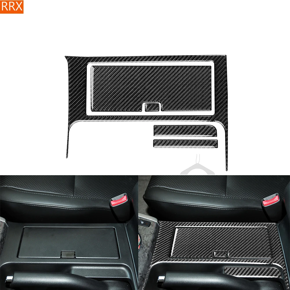 For Suzuki Grand Vitara 2006-2013 Real Carbon Fiber Sticker Center Armrest Storage Box Panel Car inside decorative Accessories