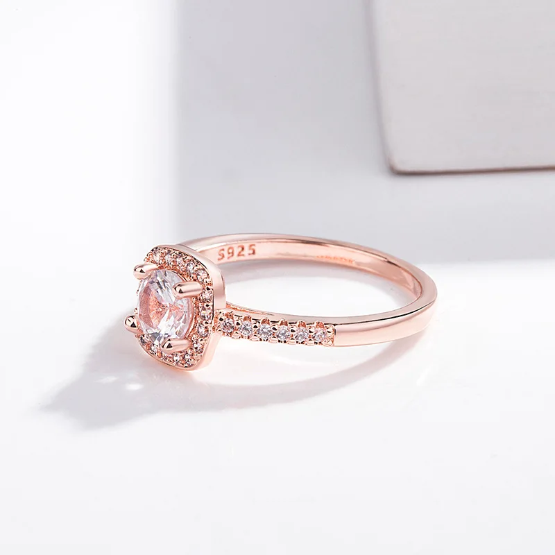 

Luxury Crystal Wedding Engagement Rings For Women Girls 925 Sterling Silver Fashion Jewelry