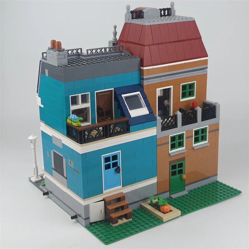 Bookstore House Model Classic Street View Architecture Bookshop Toys Building Blocks High Quality Bricks 10270 Christmas Gifts