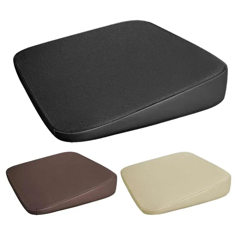 Seat Cushion Pad Universel Ergonomic Sloping Seat Cushion Nappa Leather Wedge Seat Cushion Dustproof auto Seat Booster Pad