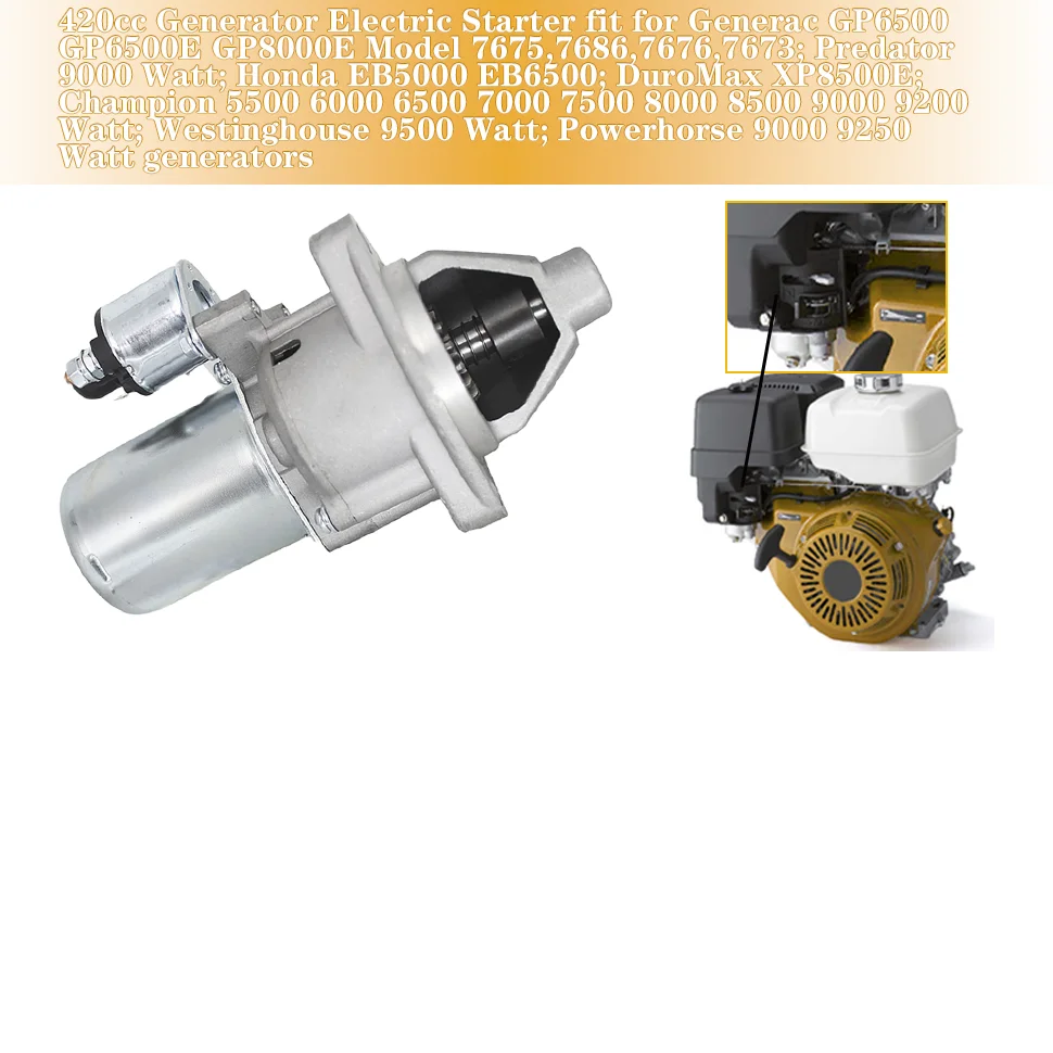 Starter Motor for Honda GX340 GX390 11-13HP