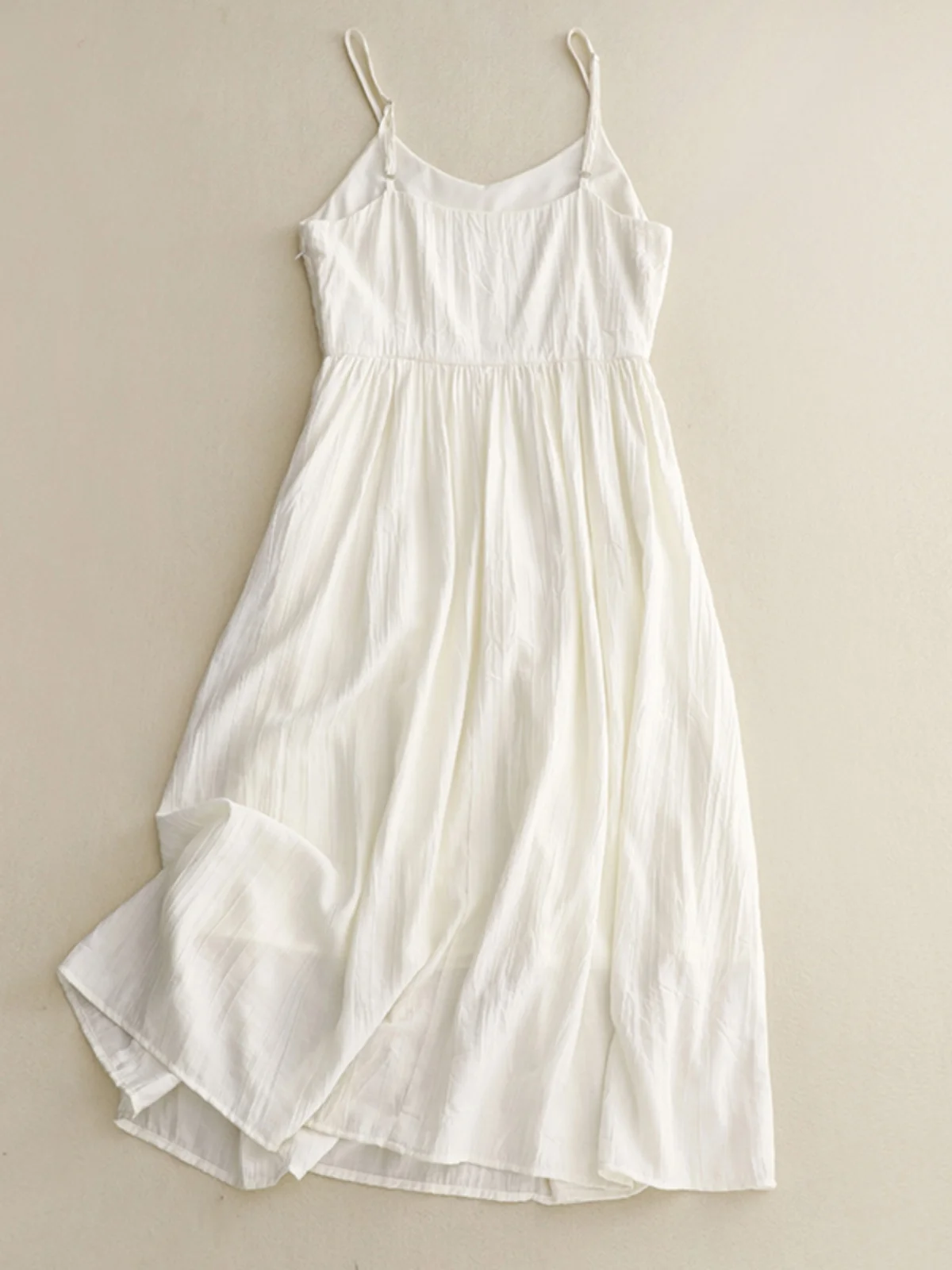 Zomer Nieuwe Getextureerde Gevouwen Kleur Innerlijke Slijtage Band Dr Hoge Taille Afslanken Dubbellaags Svel A-lijn Dr