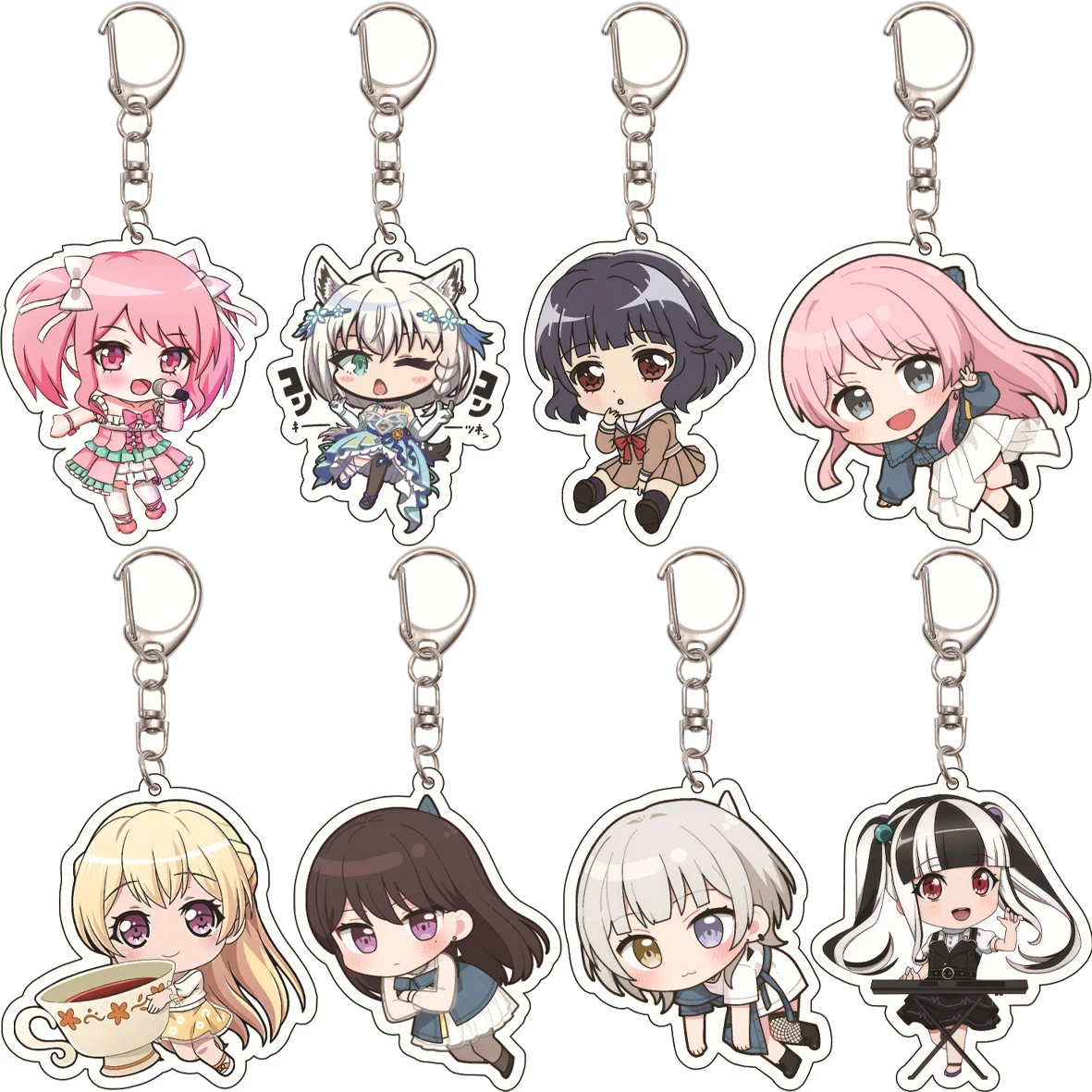 

55MM Anime BanG Dream! Key Chain Maruyama Aya Yukina Minato Uehara Himari Mitake Ran Udagawa Tomoe‌ Acrylic Keychain Cute Gifts