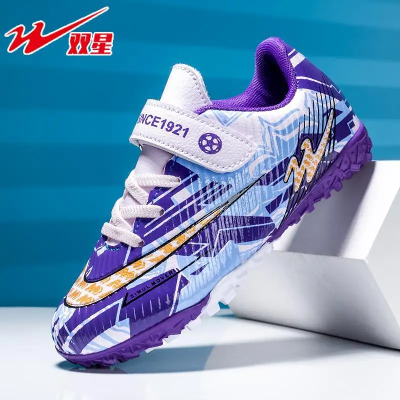 Kids TF Turf Stud Soccer Cleats Breathable Anti-Slip for Primary Secondary Students Professional Match Training Football Shoes
