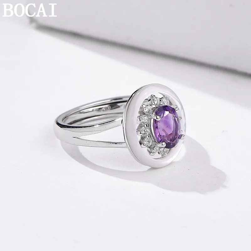 bocai-nouvelle-bague-ouverte-en-argent-pur-s925-simple-ajouree-ovale-avec-amethyste-naturelle-et-coquille-blanche-cadeau-selectionne-pour-femme
