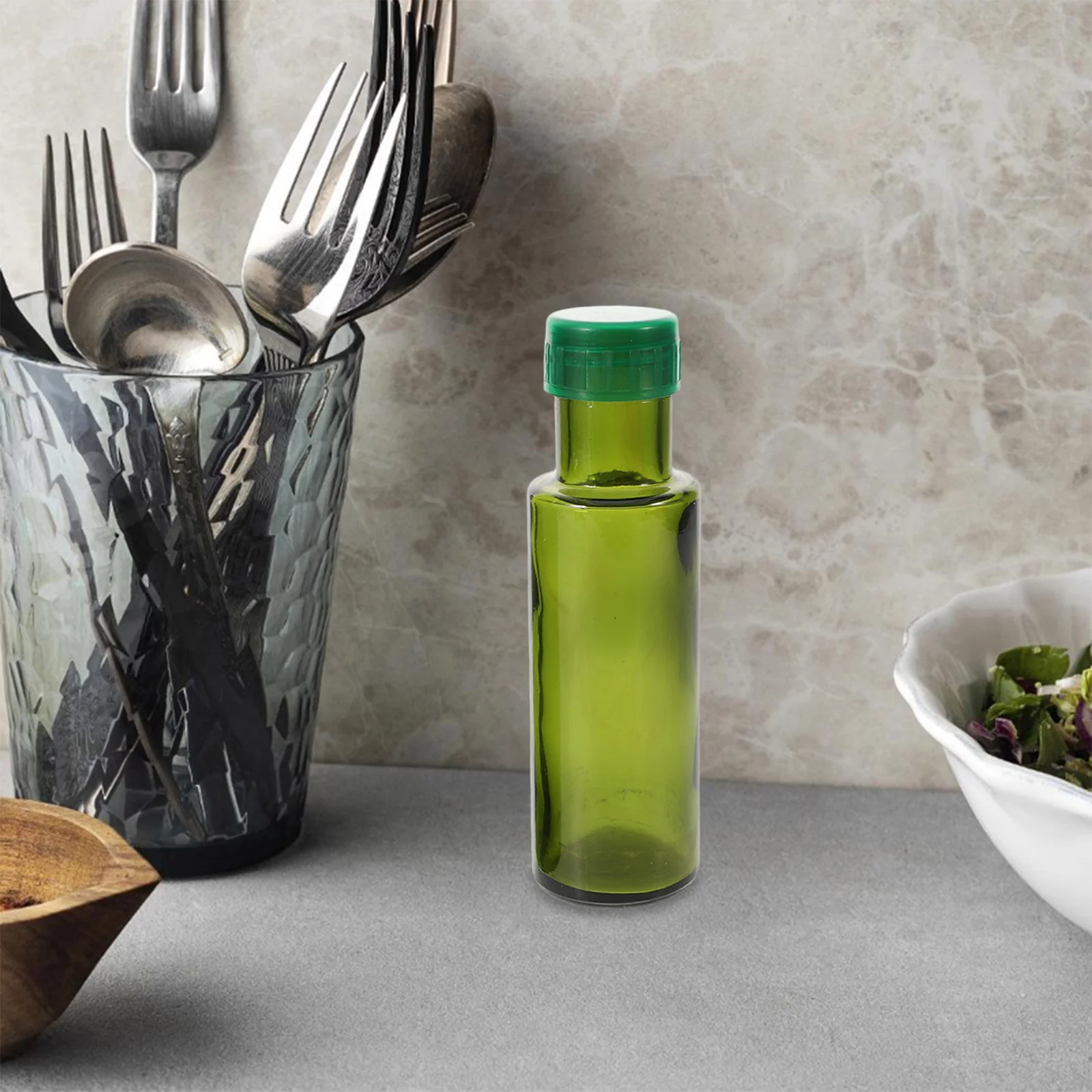 

Olive Oil Bottle 500Ml Glass Dispenser Leak Proof Kitchen Storage Container with Pour Spout for Cooking and Salad Dressing