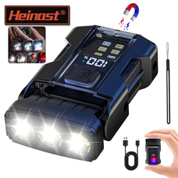 HEINAST Portable Mini Keychain Flashlight Led Bright EDC Torch Magnetic Cap Clip Lamp Flash Light Outdoor Camping Fishing Tools