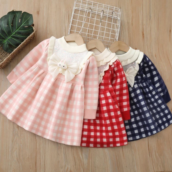 

Girls Skirt 2025 Autumn and Winter New Children's Clothing Girls Baby Fashion Sweet Knitted Skirt Casual Simple Lovely