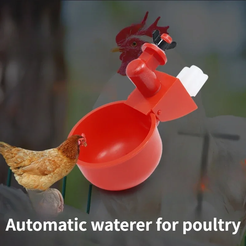 

Drinking Water Feeder for Chicks Duck Goose Turkey QuailAutomatic Chicken Water Cup Waterer Bowl Kit Farm Coop Poultry Waterer