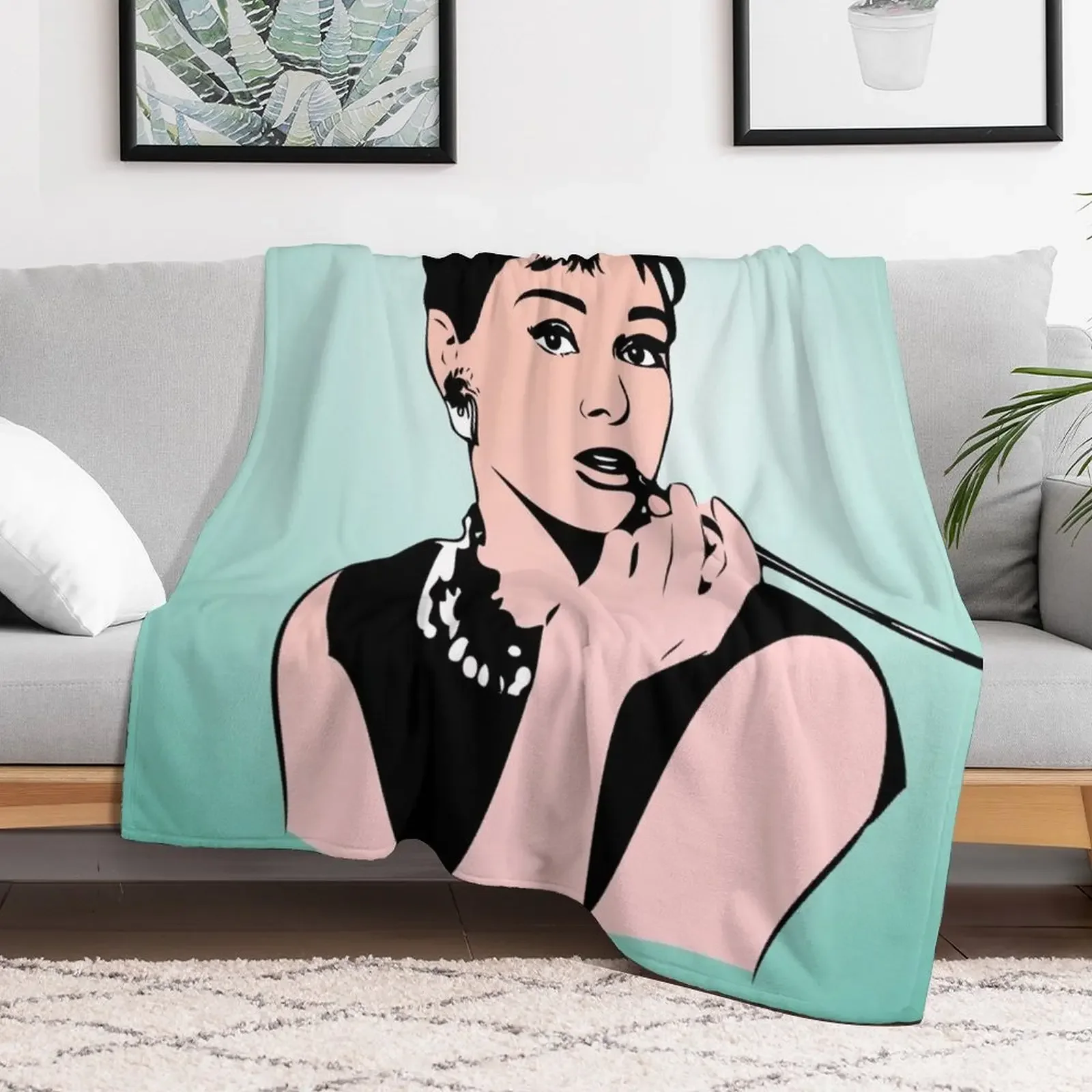 Audrey Hepburn | Pop Art Throw Blanket Cozy Throw Blanket Birthday Gift for Him Her