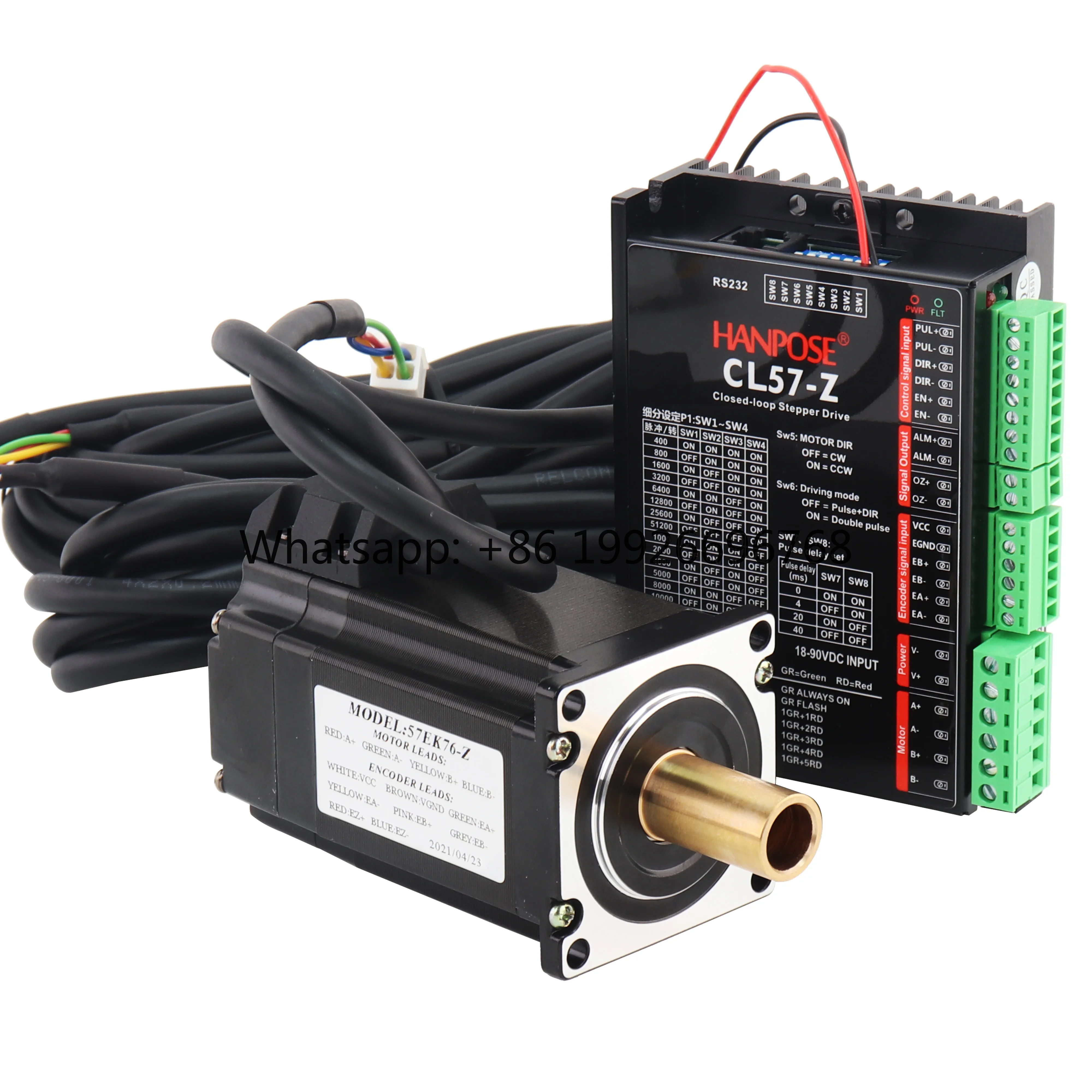 Hot Selling 57EK76-Z+CL57-Z Stepper Motor 2.8A 1.89N. m CNC Stepper Motor Kit Closed-loop Stepper Motor