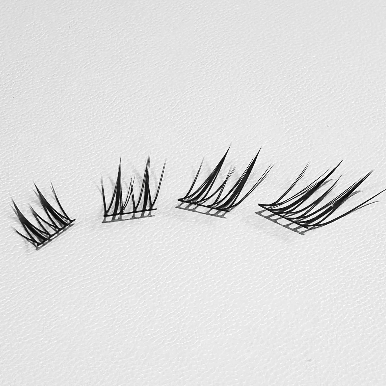 Noglue lash extenstions Fox- Style individual Clusters False Eyelashes Glue free winged daily eyelash 7-12mm natural soft lashes