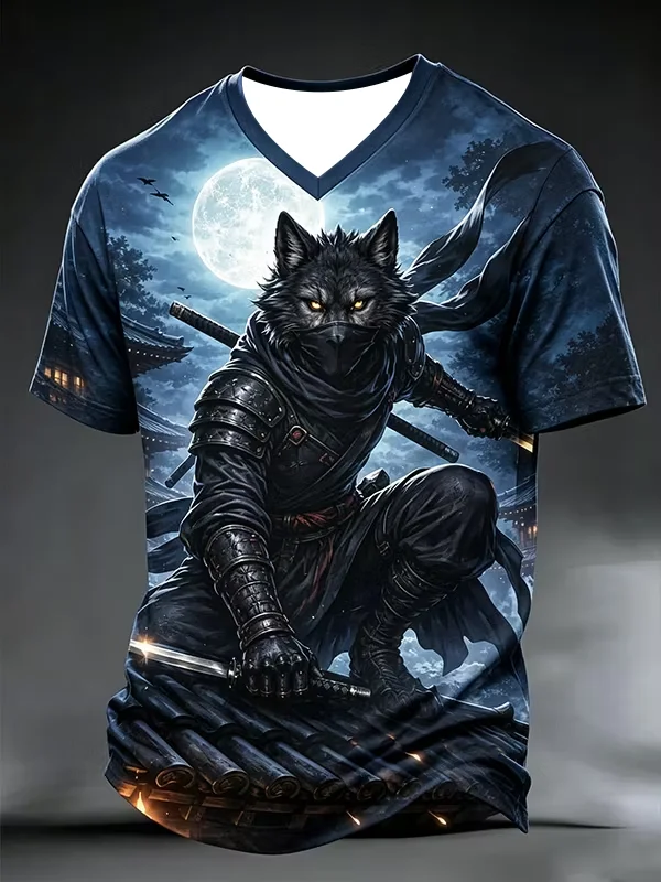 2027 Summer New Design Japanese Traditional Culture Sport Shirt 3D Printed Absorbent Quick-Drying Family Version T-Shirt Top