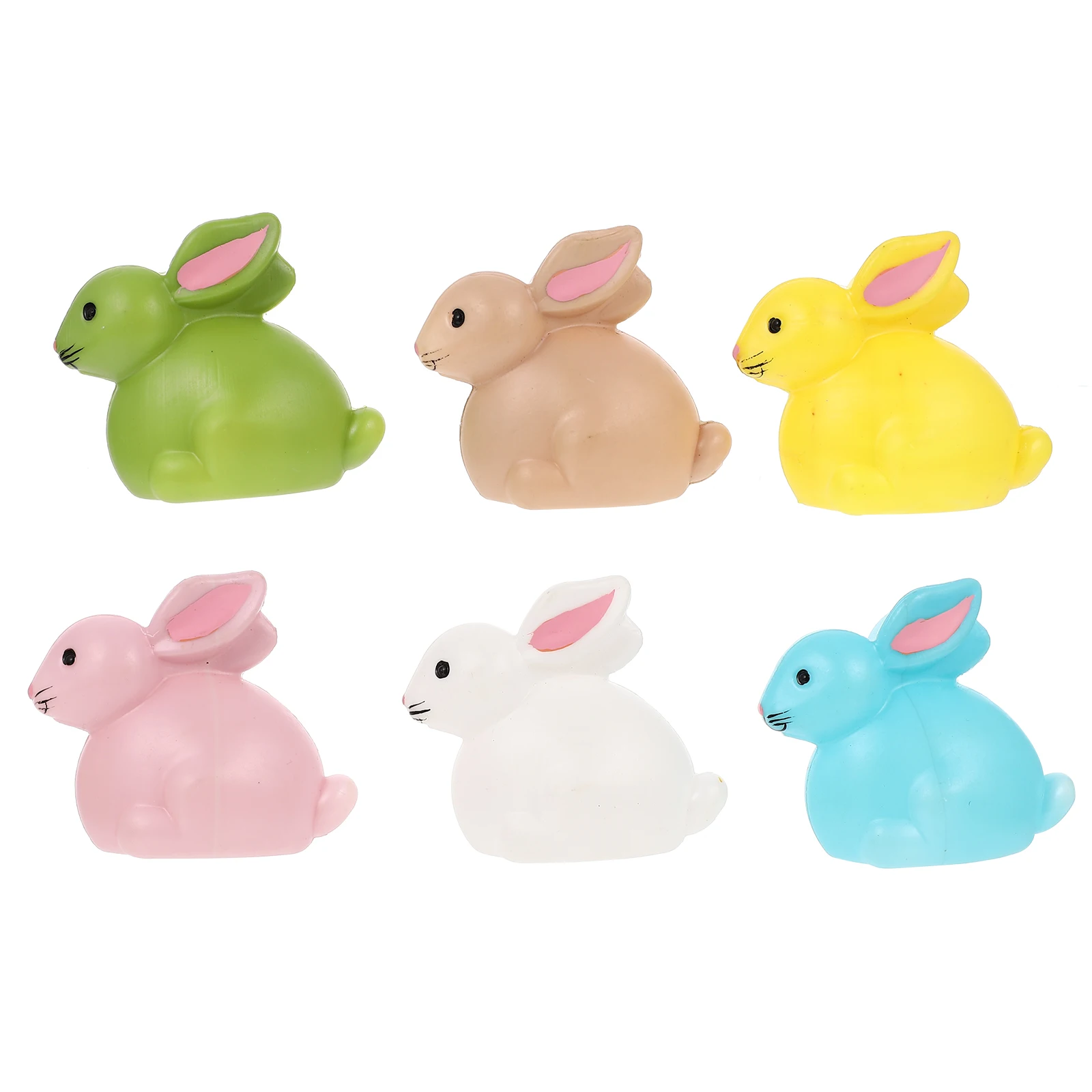 

6Pcs Simulation Animal Decoration Realistic Plastic Ornaments Easter Festival Kids Friendly Lightweight Table Countertop