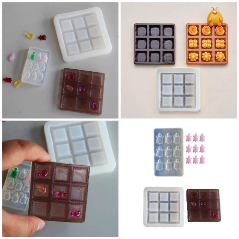 Portable 3x3 Puzzle Mold Game Playing Molds Silicone Texture for Training Thinking and Reaction in Children and Adults