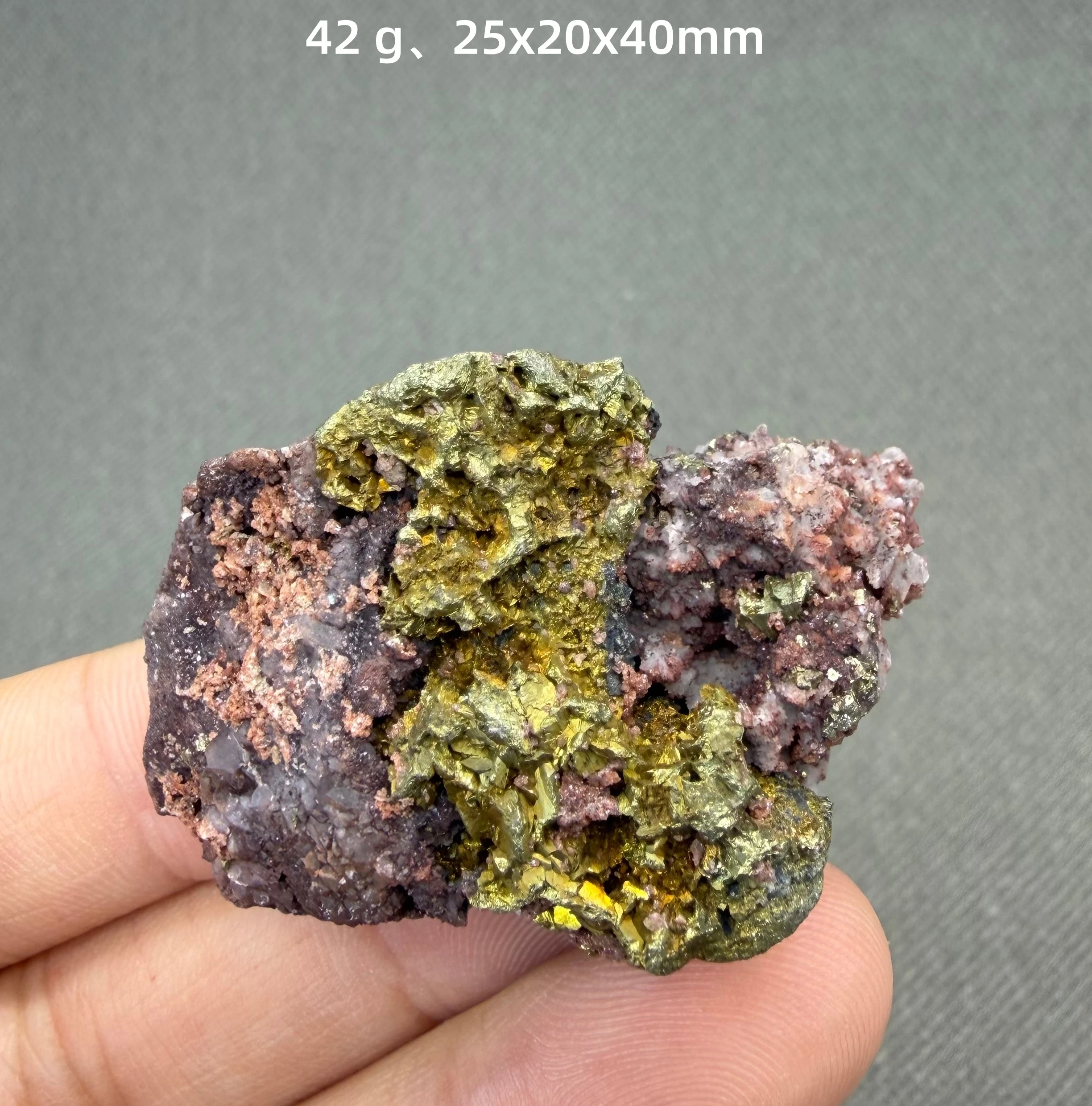 Natural rare Barite and chalcopyrite symbiosis mineral specimens + healing quartz crystals and stones rock gemstone