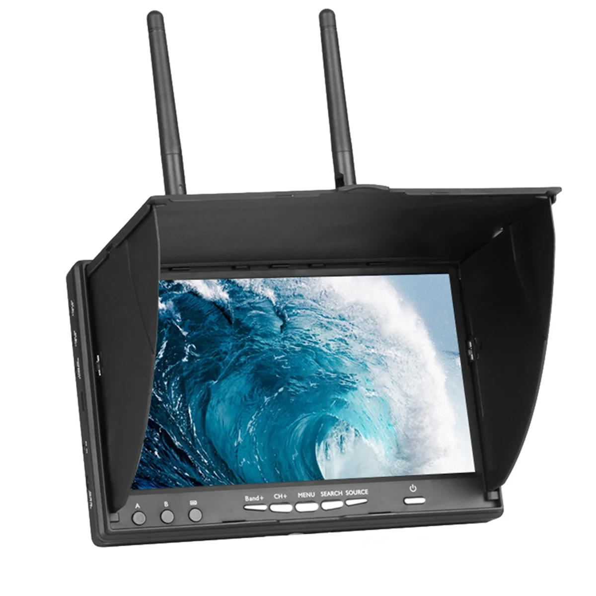 Moniteur FPV avec écran LCD, récepteur de touristes intégré pour importateur RC FPV, quadrirotor, prise UE, A02I, 5.8G, 800x480, 40CH, 7 pouces