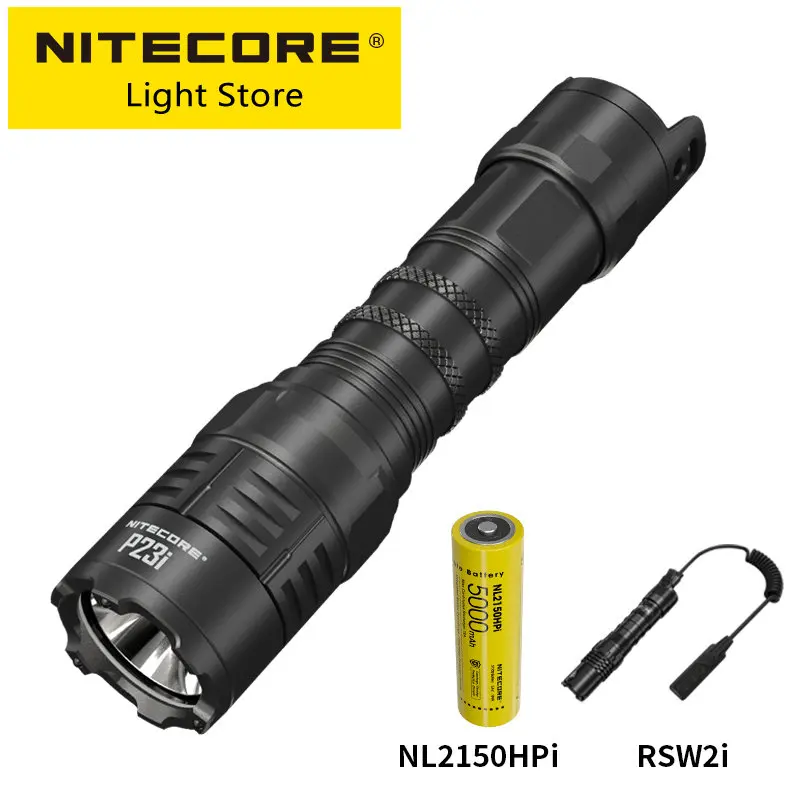 

NITECORE P23i USB-C Rechargeable Flashlight Powerful Military Tactical Flashlights 3000 lumens 470m NL2150HPi Li-ion Battery