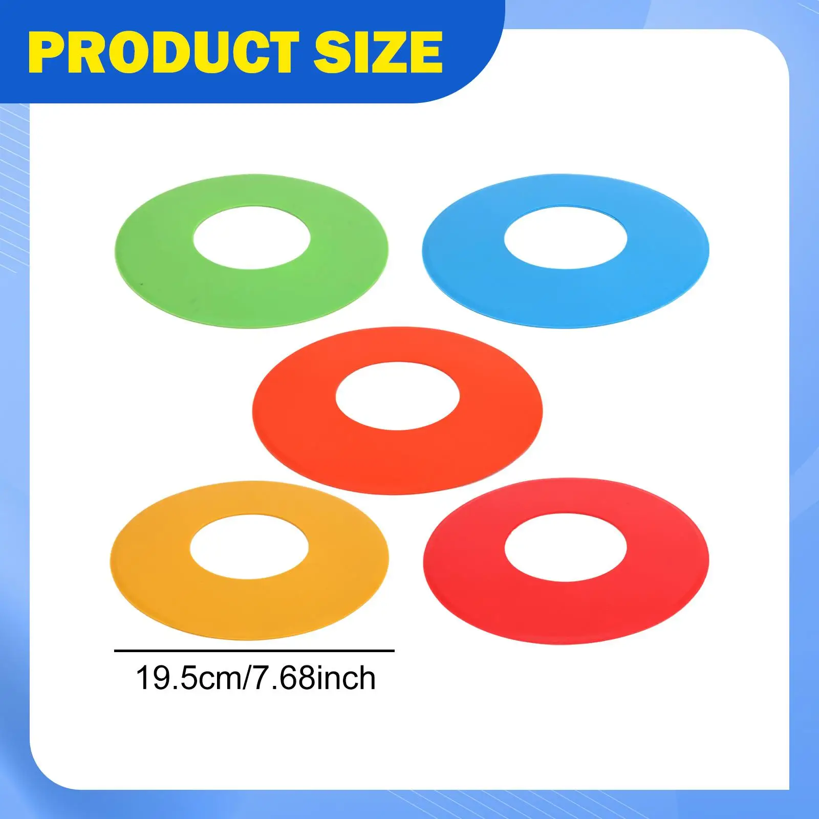 5-delige Spot Markers Vloer Stippen Obstakels Anti Slip Snelheid Veld Hof Markers Sport Platte Markering Schijven Voetbal Training Borden