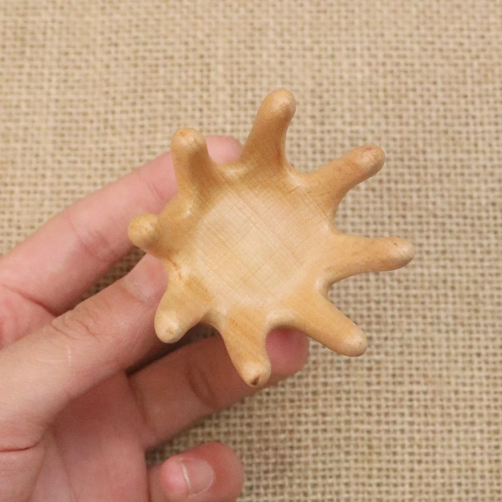 Beech Wood Octopus Massage Comb Head Meridian Scraping Scalp Massage Brush Acupuncture SPA Gua Sha Massage Comb Fatigue Relief