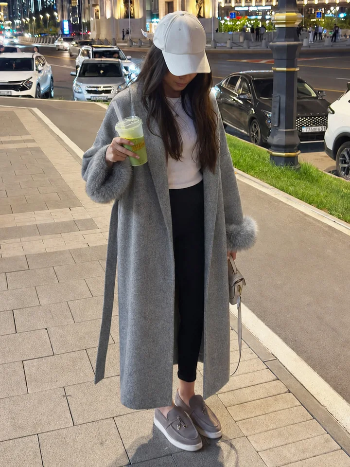 Women's Wool Overcoat Autumn Winter A-Line Coat