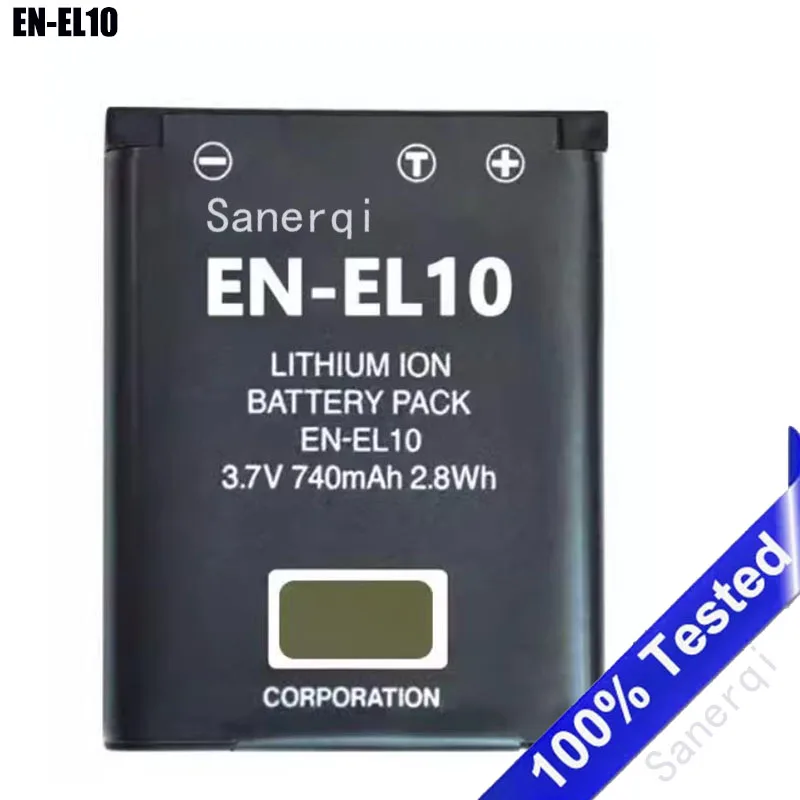

10PCS / LOT EN-EL10 EN EL10 ENEL10 Digital Camera Battery for Olympus Nikon Fujifilm Kodak