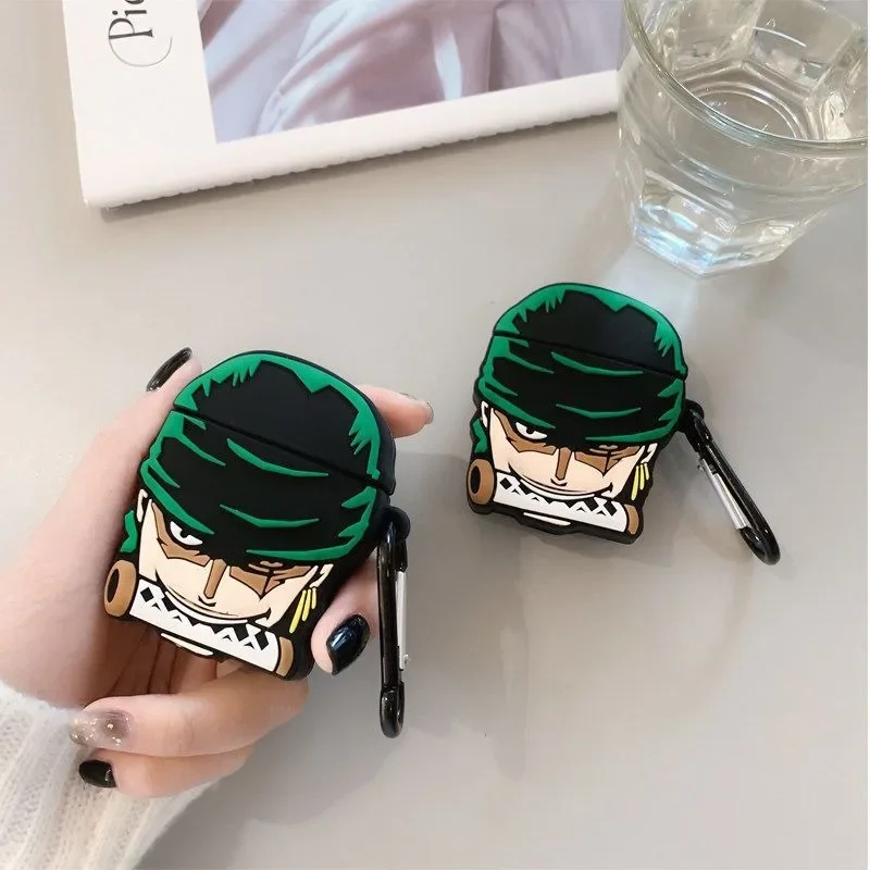 One Piece Zoro airpods protective shell silicone airpods2 Apple wireless Bluetooth headphone box anime cartoon birthday gift