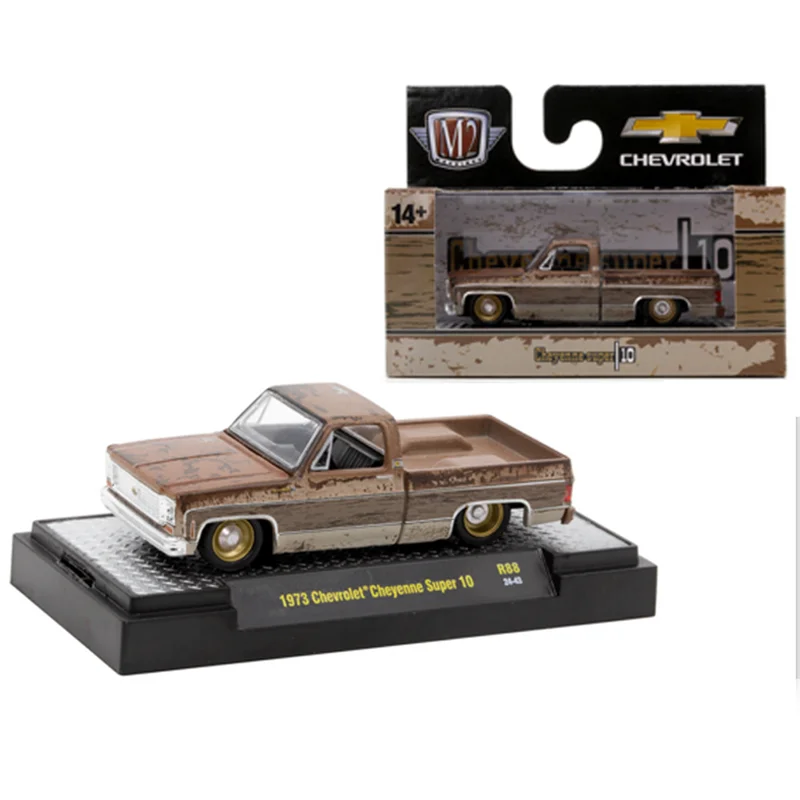 

M2 Machines 1:64 Scale Diecast Alloy 1973 Chevrolet Cheyenne Super 10 Toys Cars Model Classic Adult Gift Souvenir Static Display