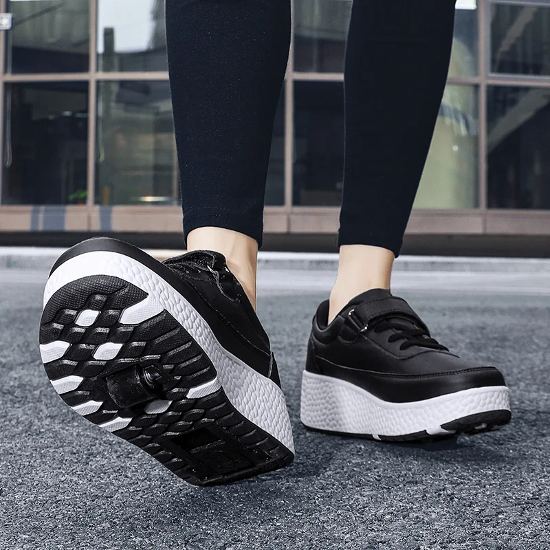 Fashion flashing roller skates shoes High quality roller skates boys and girls size 27-43 wheel sneakers