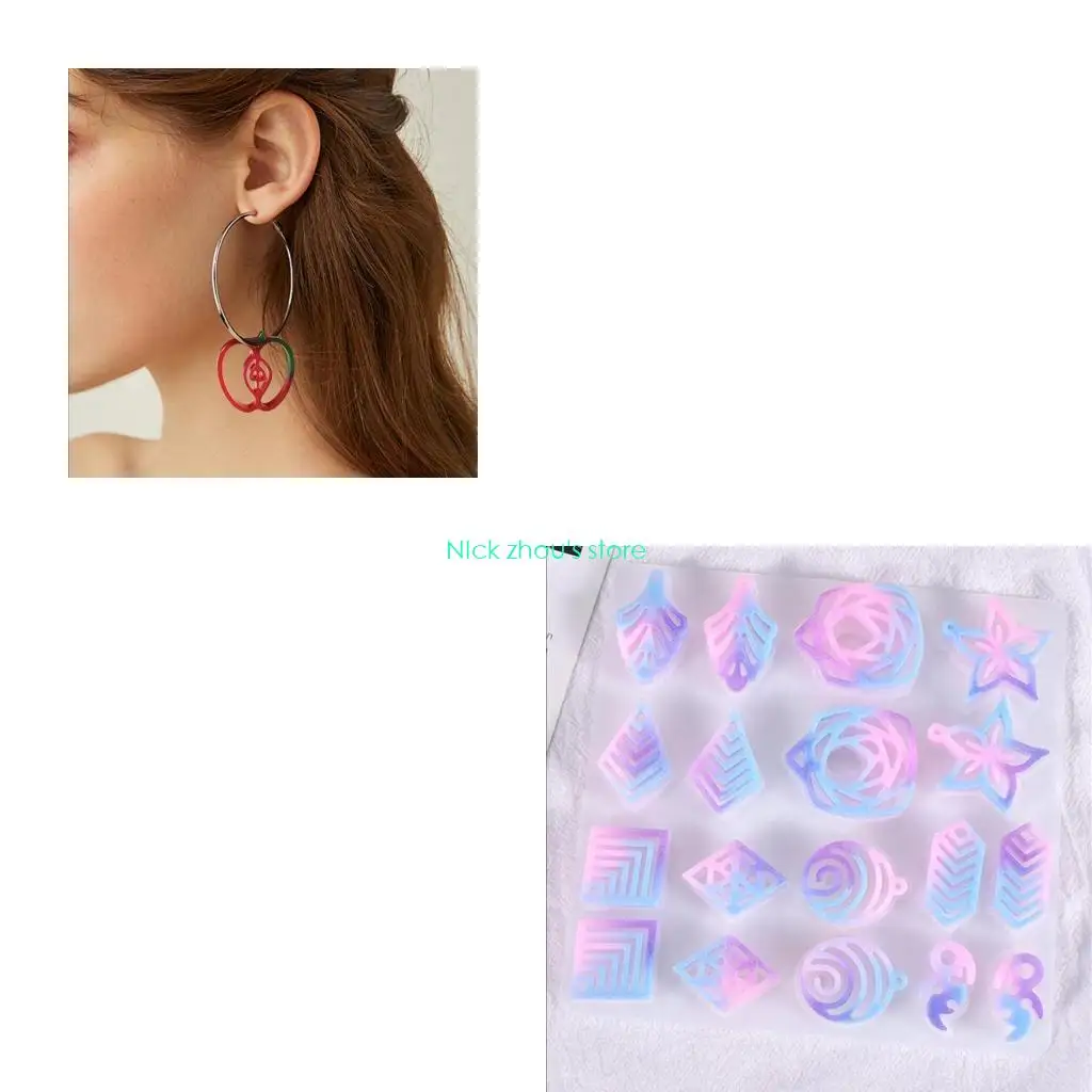 

E15E Earrings Silicone Mold Beauty Tray Molds for Home Decoration Jewelry Tool