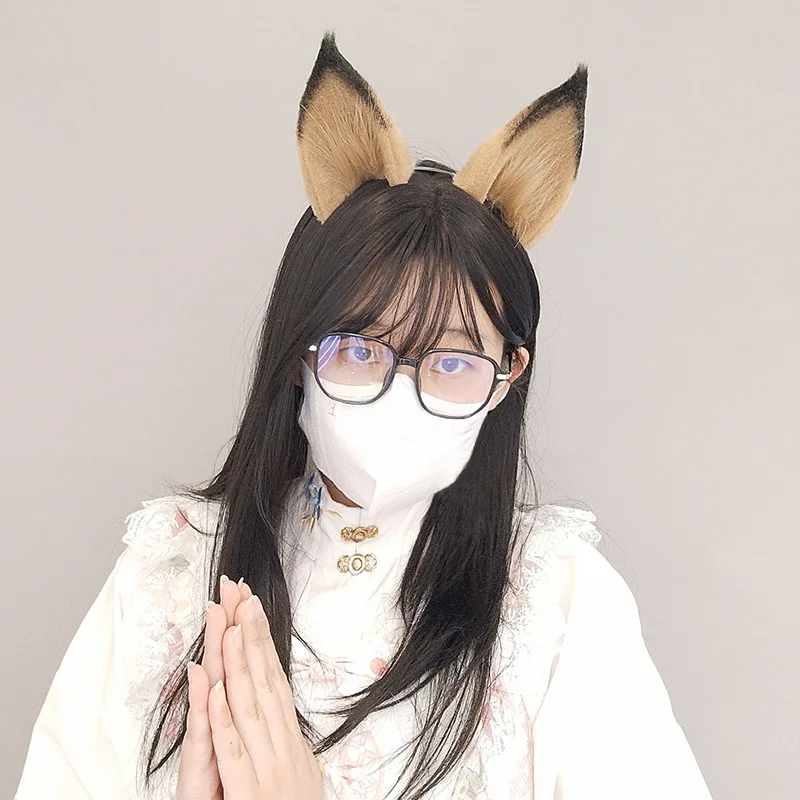 Filet de renard pour spectacle de bande dessinée, accessoires pour cheveux rouges, bandeau d'oreille de renard, couvre-chef KC, accessoires Cos