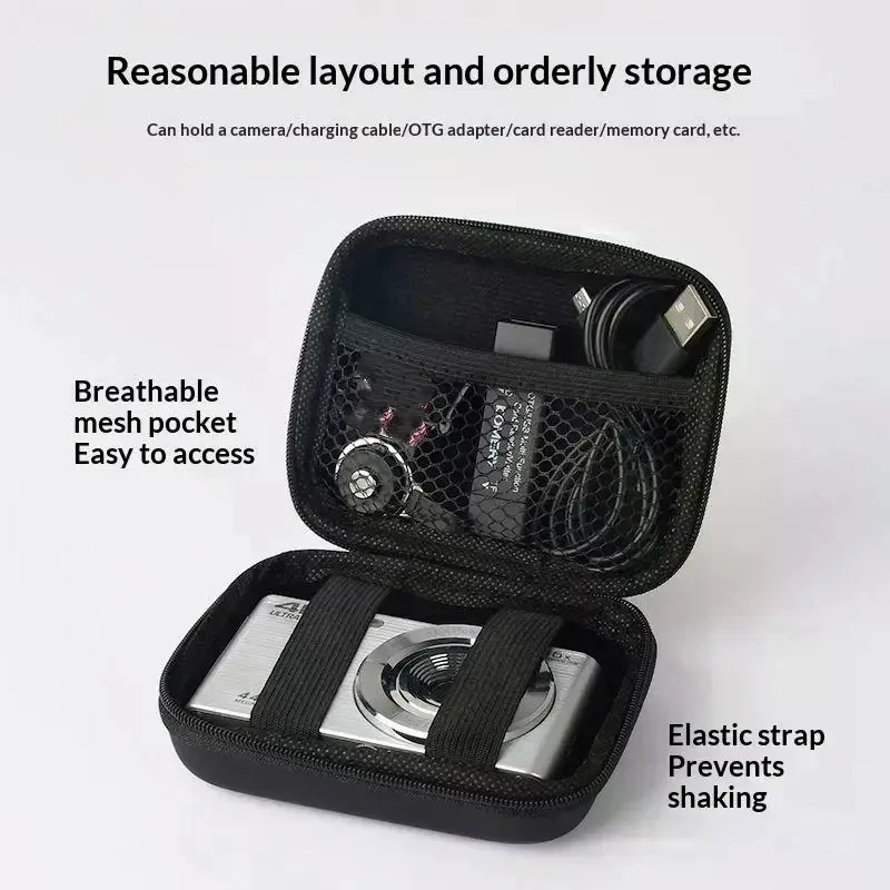Hard Shell Camera Case Shockproof Design Inner Mesh Pocket For Travel Carrying Camera Cables And Accessories