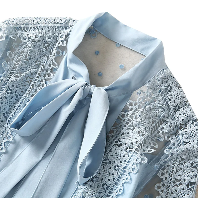 أزياء كيت ميدلتون فستان نسائي بأكمام طويلة فستان بفيونكة صلبة