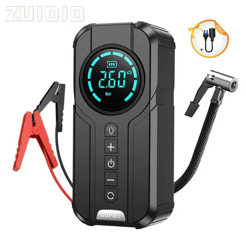 

Car Jump Starter Device Air Pump Air Compressor Tire Inflator Portable Power Bank Auto Battery Starters New Articles For Cars