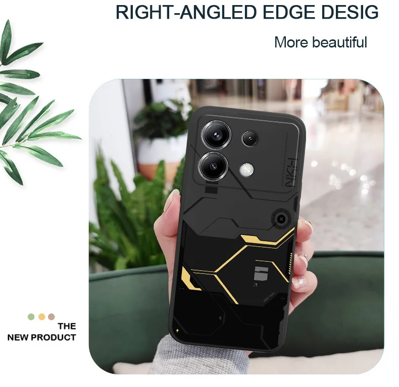 Gold Maschinen Telefon Fall Für Xiaomi Poco F8 F7 X7 X6 F6 M6 M5 M5S F5 X5 F4 X4 M4 F3 X3 Ultra Pro GT Silikon Abdeckung – Detail 5