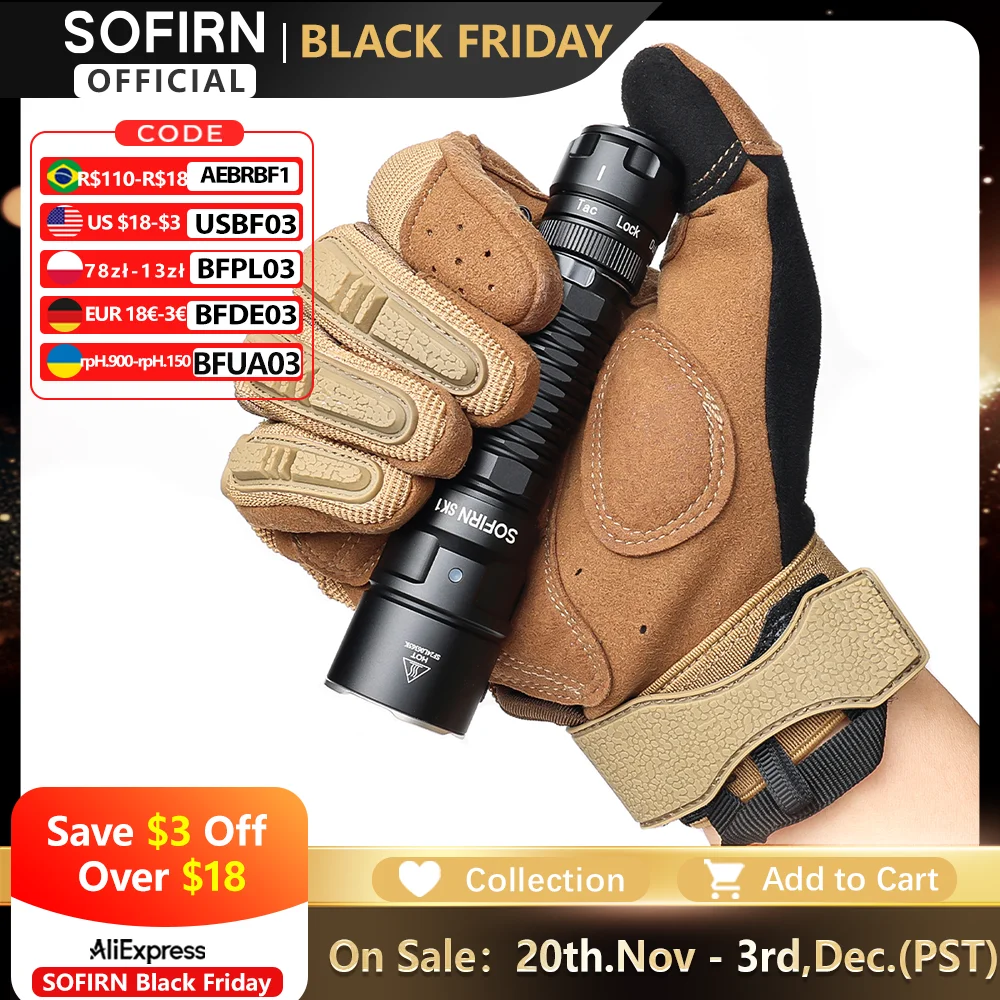 yZ[zSofirn SK1 SFT25R LED pd 18650 [d 1300LM ͂ȃg[`[^[XCb`t