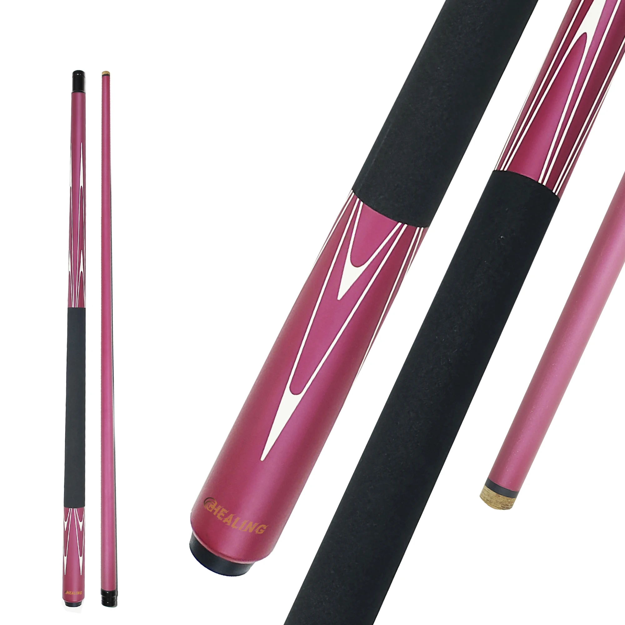 1/2 Split Fiberglass Snooker Pool Cue- Billiard Stick Stainless Steel Joint |