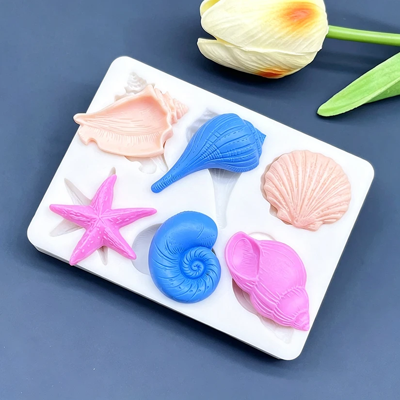 Muschel Muschel Seestern Ozean Silikonform Sugarcraft Schokolade Cupcake Backform Fondant Kuchen Dekorieren Werkzeuge – Detail 4
