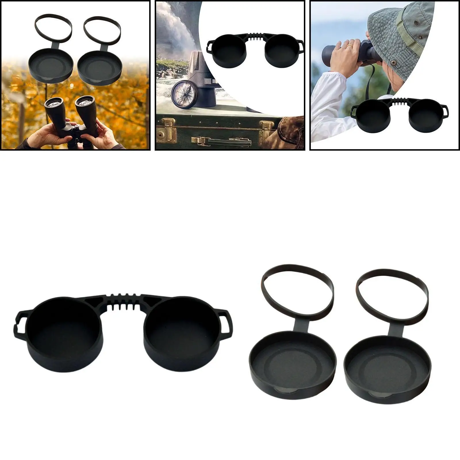 Binocular Lens Cap Protective Covers for Binoculars Replace Parts Telescope Part