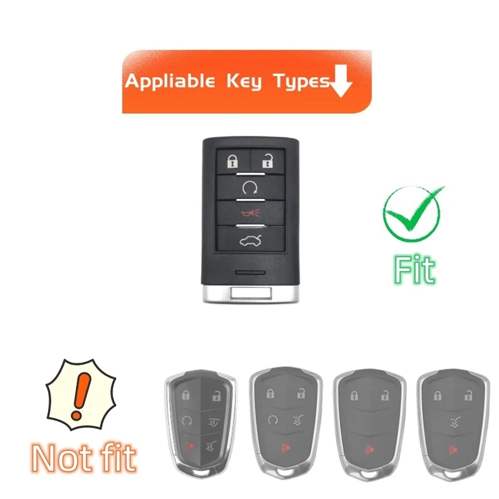 Custodia protettiva per chiave Portachiavi Shell per Cadillac SRX ATS ELR XTS - Accessori per chiavi per auto con telecomando senza chiave