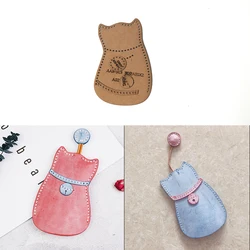 1Set Handmade Leather tools Card Package Kraft Paper Sewing DIY Drawing Leather Craft template