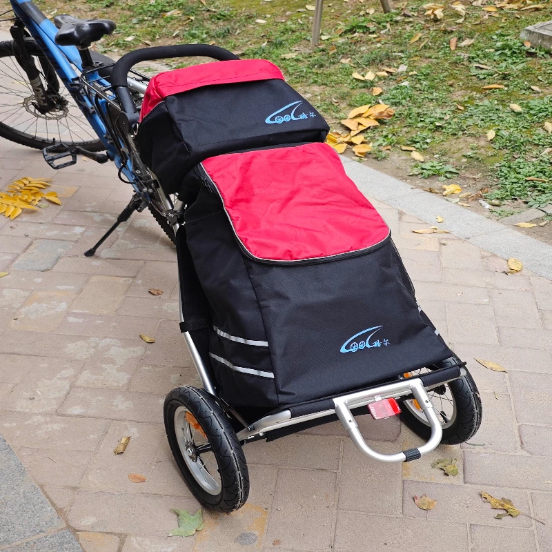 Aluminum Alloy Bike Trailer Multi-functional Luggage Carrier Detachable Dual-purpose Bicycle Luggage Carrier Bicycle Accessories