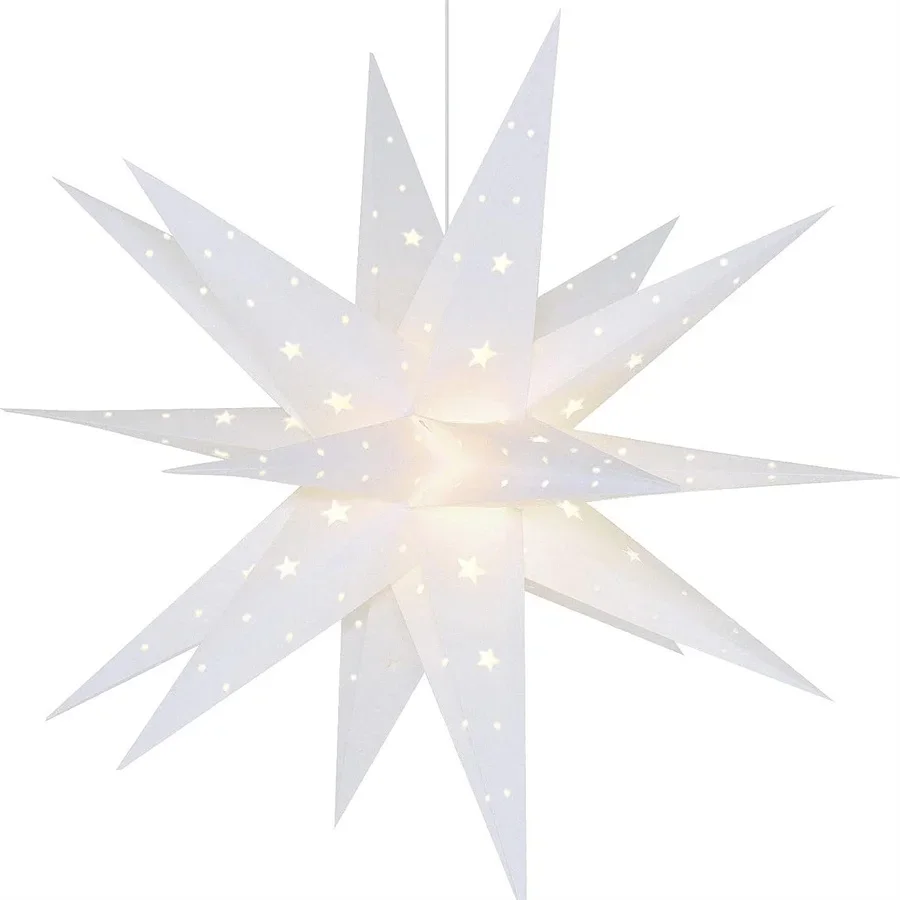 45CM 58CM Moravian Star Tree Top Star Light Battery Powered Holiday Party Bethlehem Star Christmas Tree Topper Decor