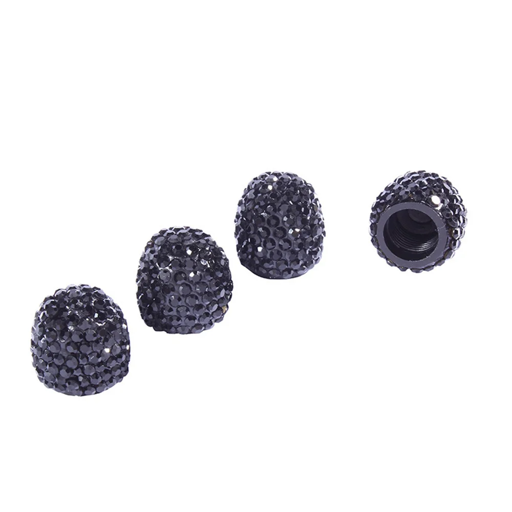 4 Stuks Autoband Ventieldoppen Diamant Glanzend Stofdicht Wiel Klepdeksel Voertuig Bling Kristallen Ventiel Auto Styling Accessoires